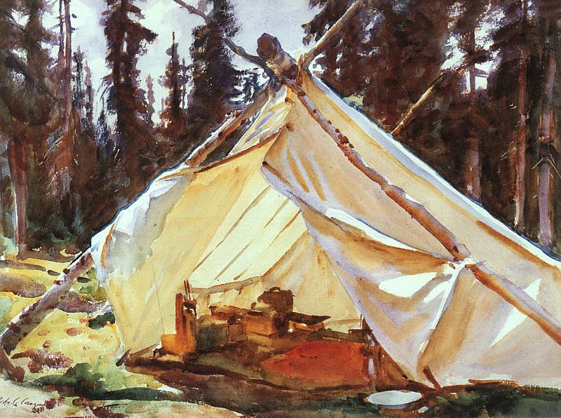 John Singer Sargent A Tent in the Rockies oil painting image